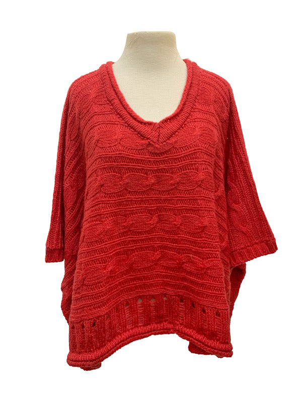 Jumper - boxy v-neck cable - various colours