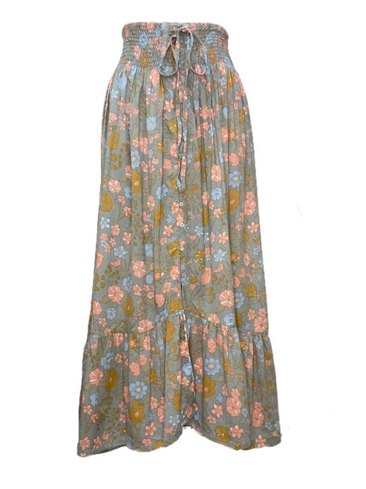 ❤Lorena long skirt with buttons - various