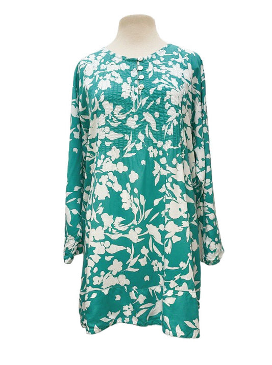 Bibi pin-tuck top with 3/4 sleeve