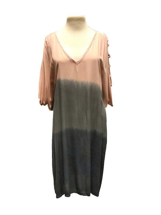 ❤Summer Dress - V-neck with ladder sleeve detail