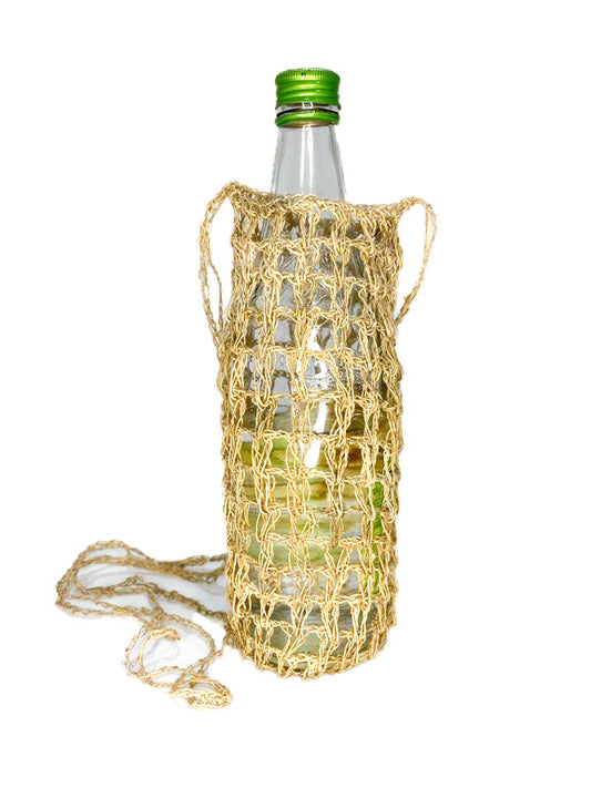 Hemp water bottle holder - plain