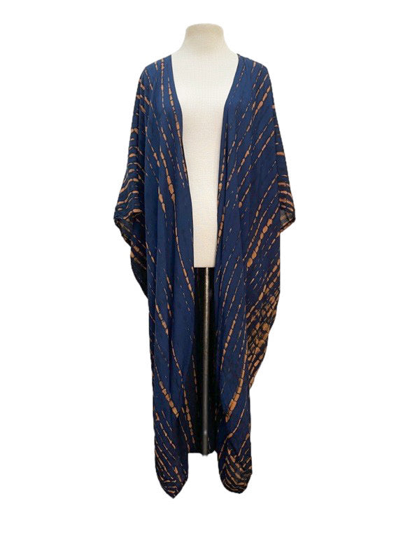 Kimono jacket long with belt - various