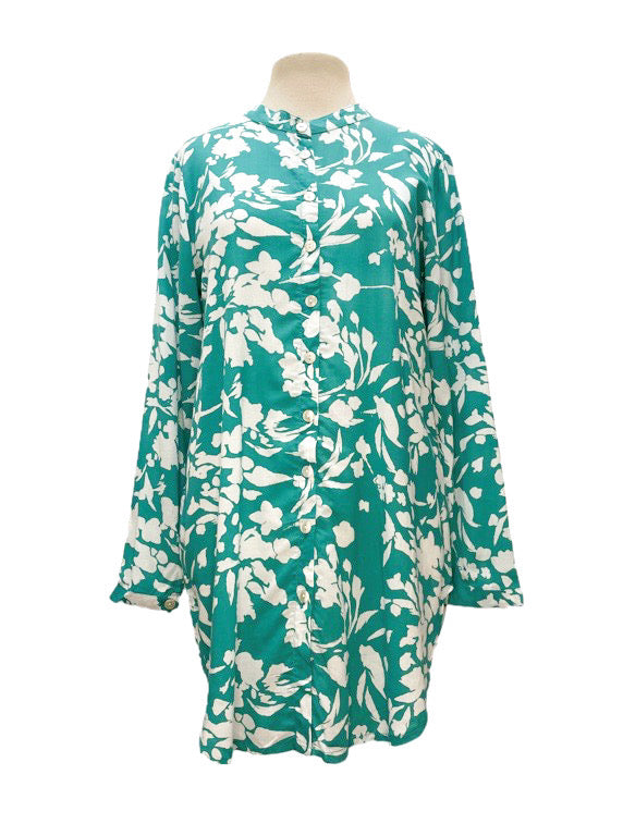 Mandarin collar button through shirt - various prints and plains