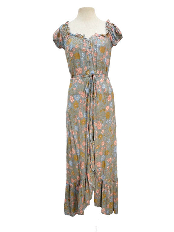 Long Lizzy dress with buttons - various
