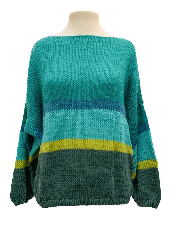 Jumper - boat neck striped