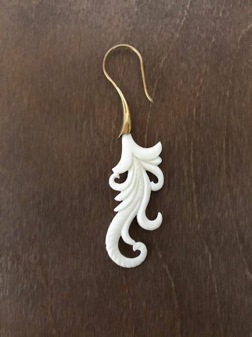 Hand-carved Tribal Bone Earrings - Various