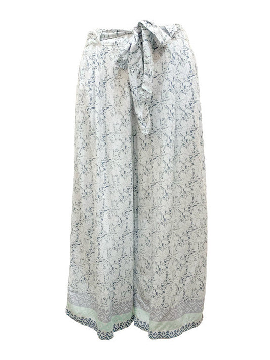 ❤ Summer pants - 3/4 wide leg with tie belt