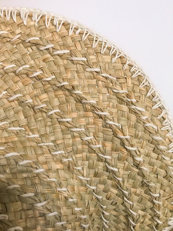 cotton crochet trim straw hat