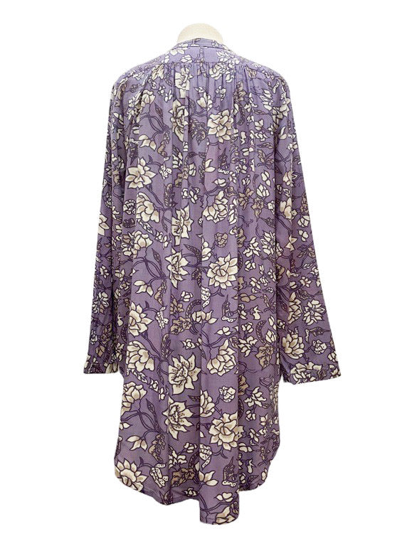 Mandarin collar button through shirt - various prints and plains