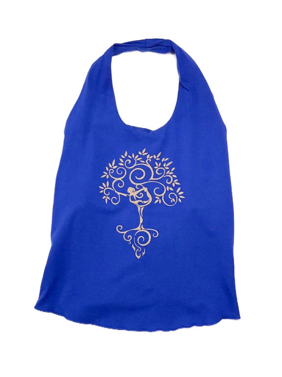 Yoga halter top with back lace-up - various colours and prints ST1