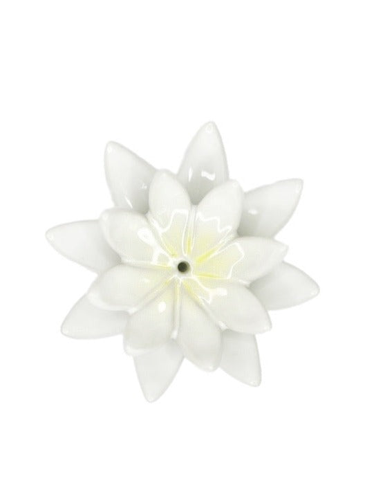 Ceramic incense holder - double lotus - various