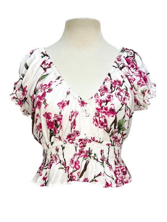 Off the shoulder top with buttons - various