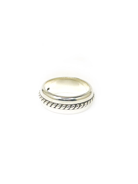 Ulat plain silver band with rope detail