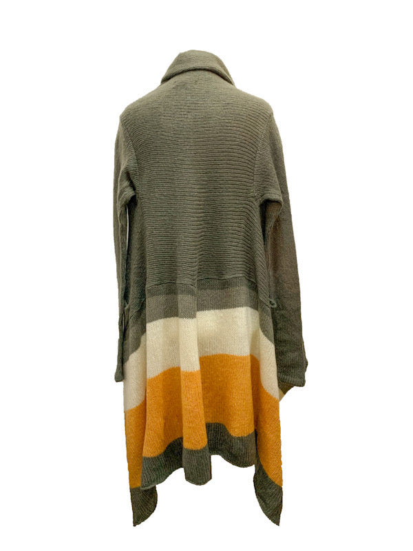 Winter cardigan - colour block -
