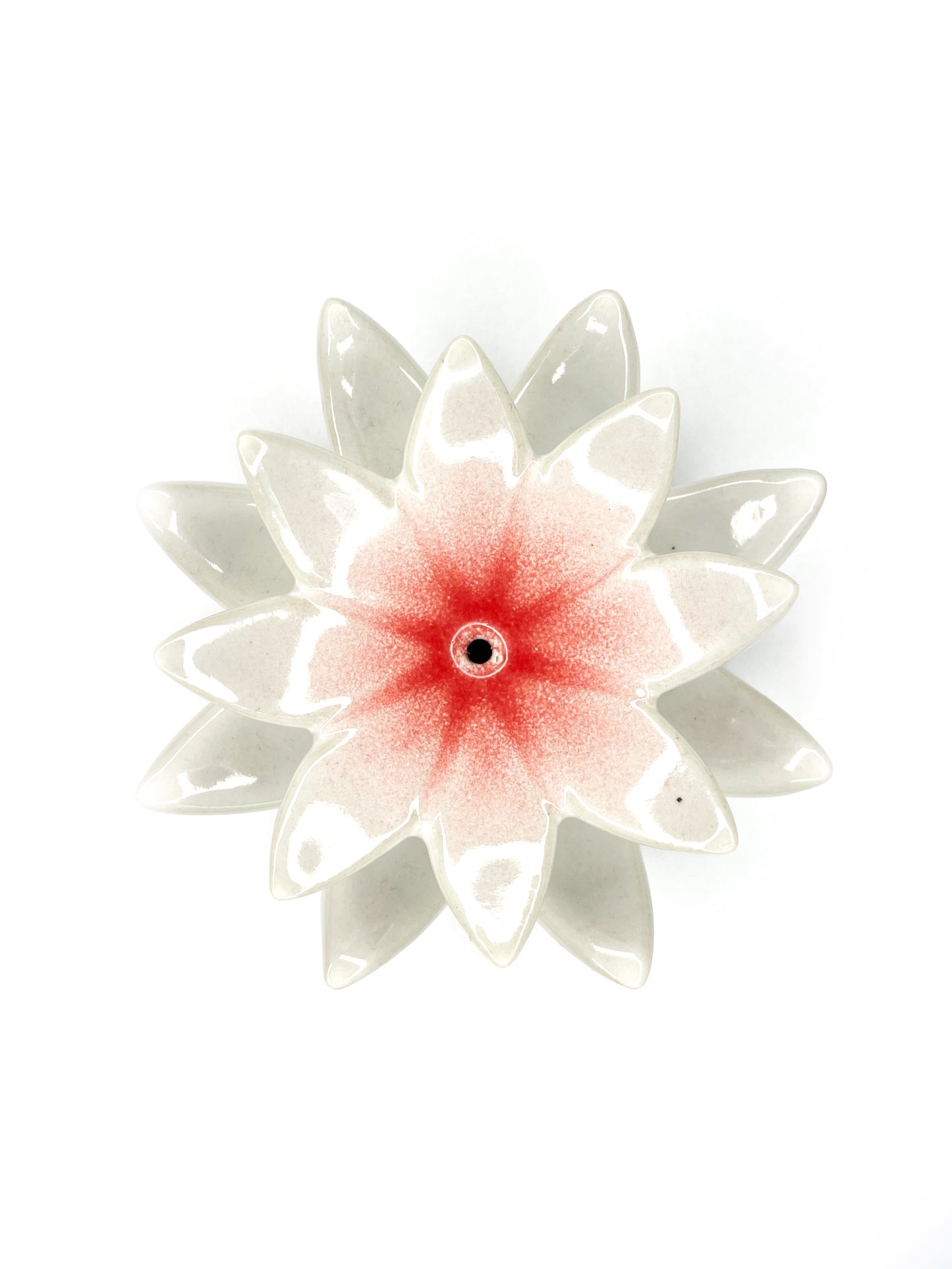 Ceramic incense holder - double lotus - various