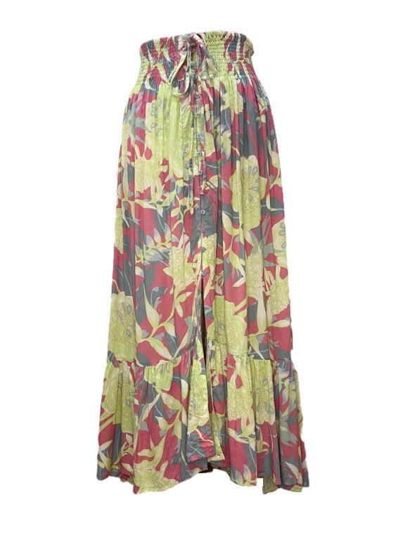 Lorena long skirt with buttons - various