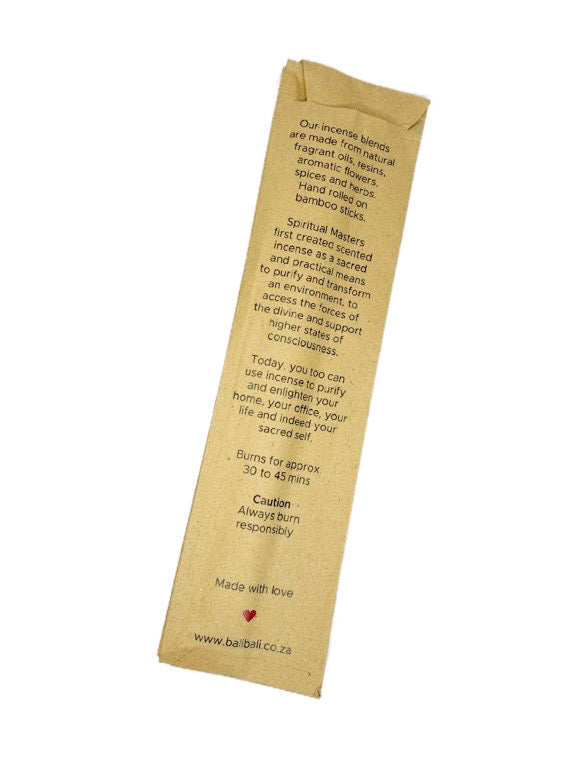 BaliBali natural, hand made, frequency incense range - various
