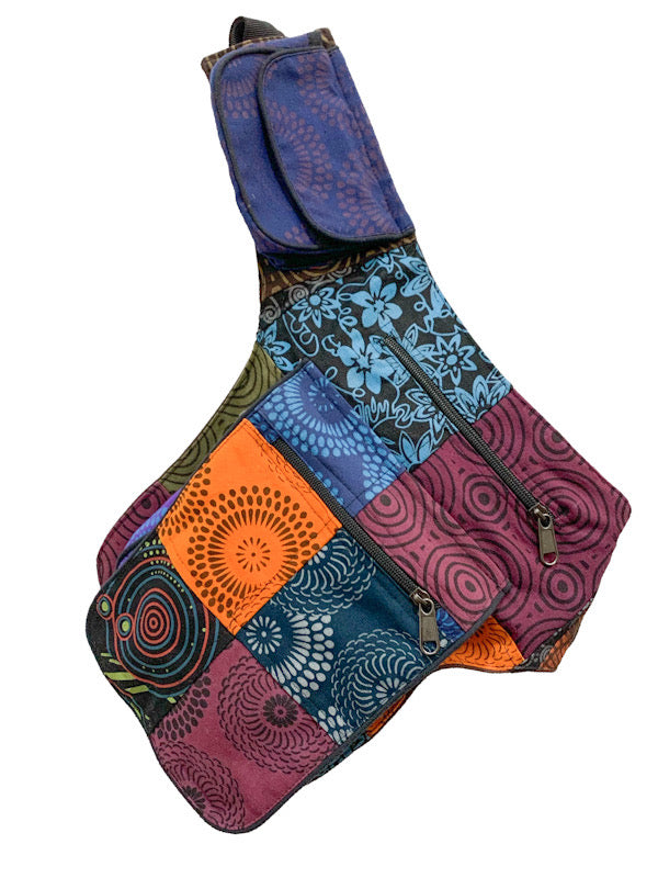 Multi pocket cross body or hip bag
