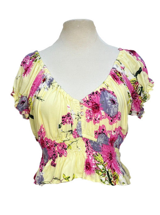 Off the shoulder top with buttons - various