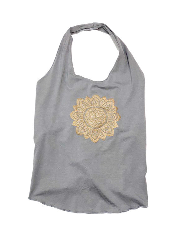 Yoga halter top with back lace-up - various colours and prints ST1