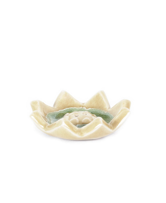 Ceramic incense holder - lotus