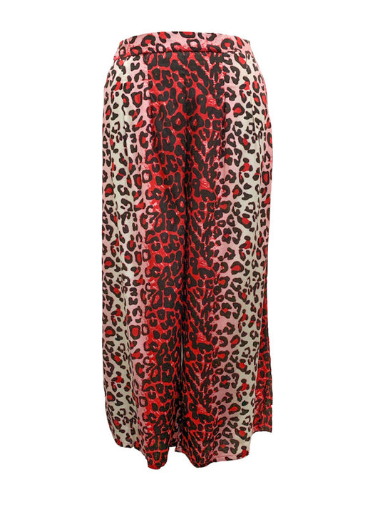 3/4 leopard print wide leg - various colours