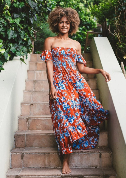 ❤Rylee off the shoulder shirred dress - various