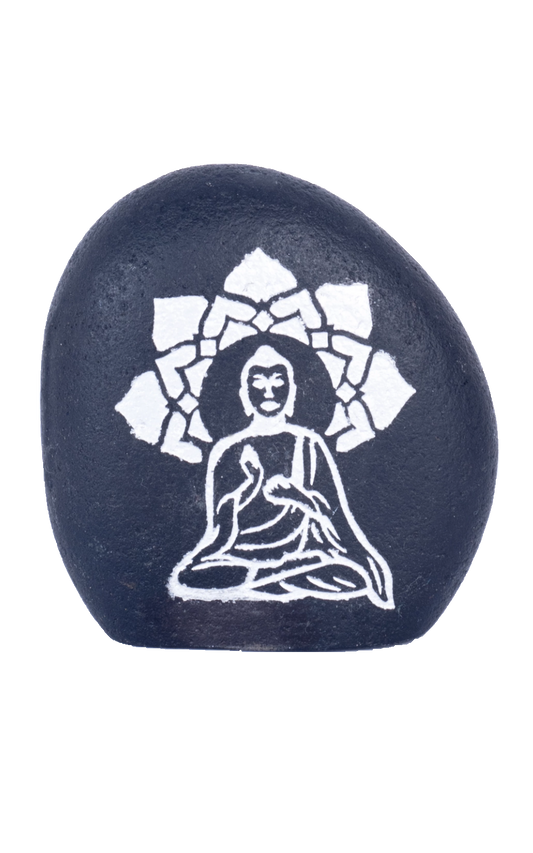 Thai Buddha on Black Riverstone