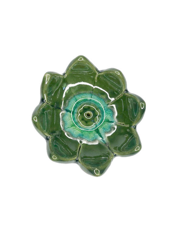 Ceramic incense holder - lotus - various