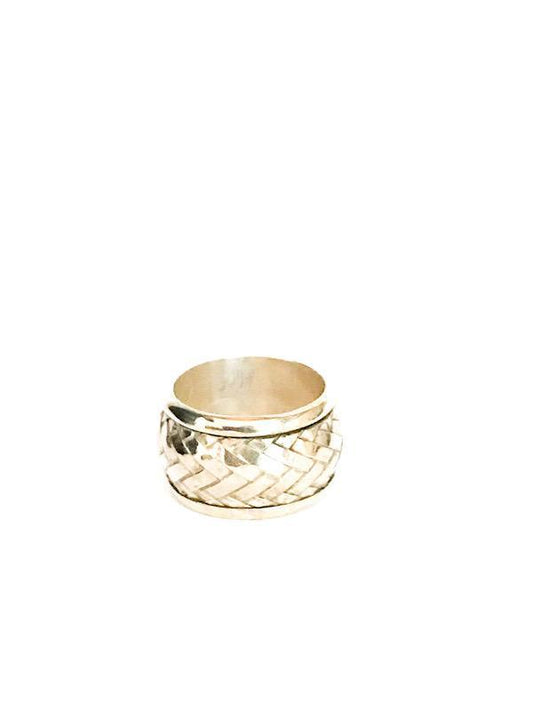 Chunky Weave Design Sterling Silver Ring