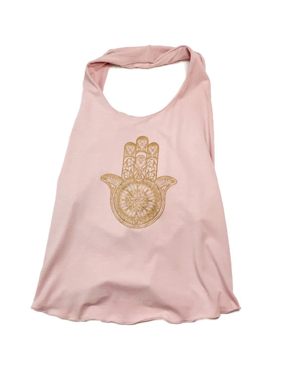 Yoga halter top with back lace-up - various colours and prints ST1