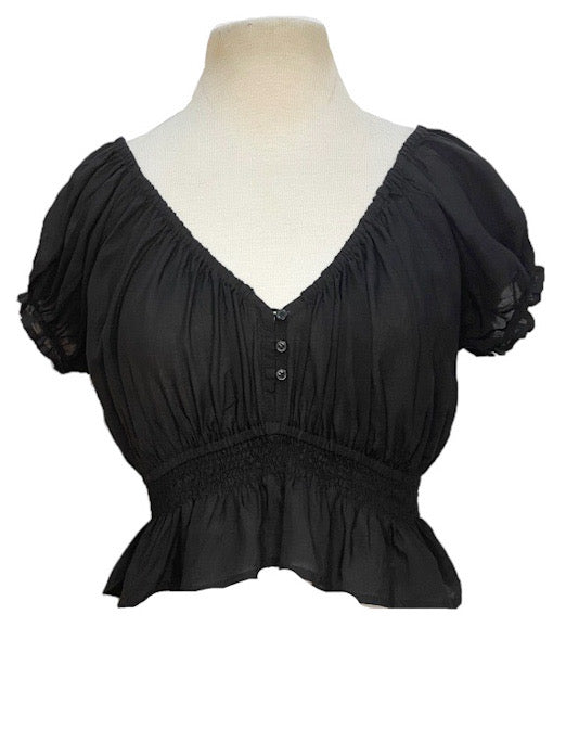 Off the shoulder top with buttons - various