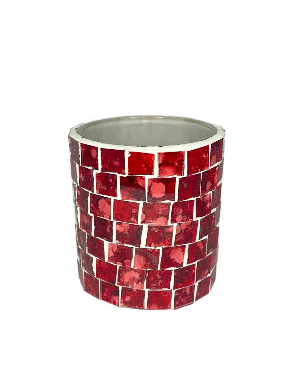 Glass mosaic candle holder - various