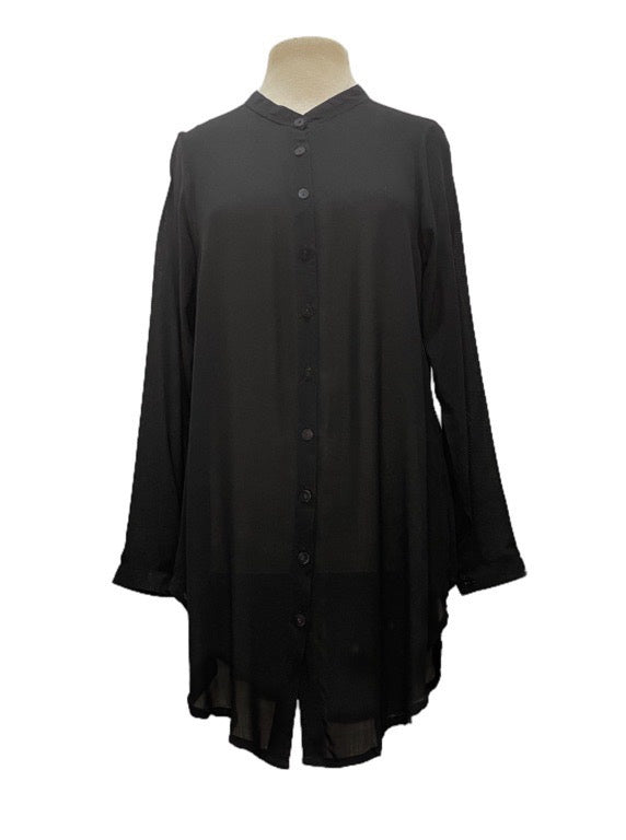 Mandarin collar button through shirt - various prints and plains