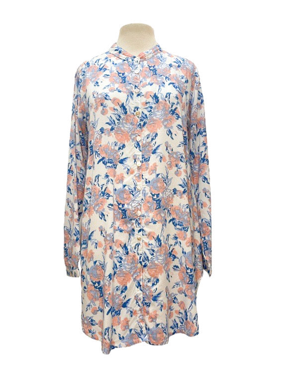 Mandarin collar button through shirt - various prints and plains