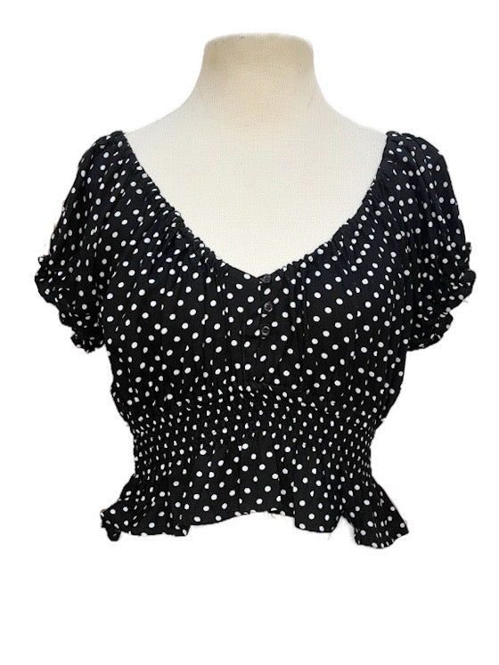 Off the shoulder top with buttons - various