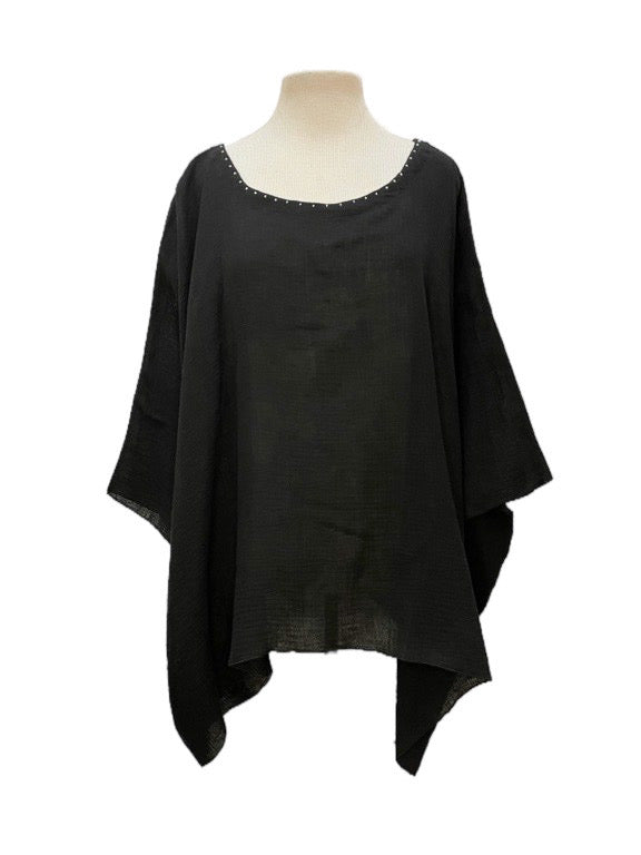 Sandy organic cotton poncho top