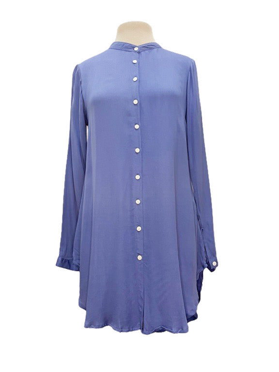 Mandarin collar button through shirt - various prints and plains