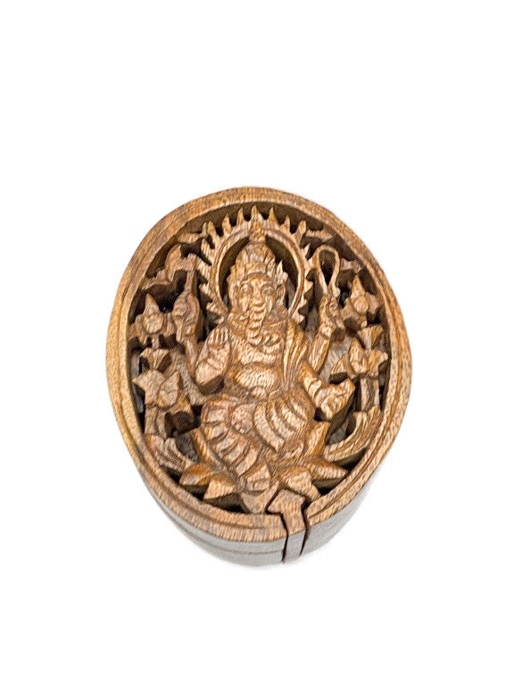 Wooden hand carved magic box - medium - various designs