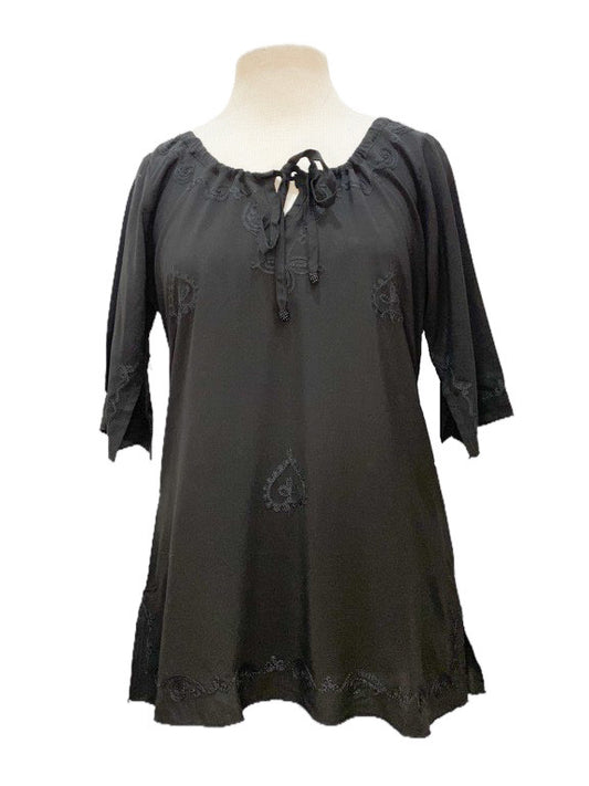 Round neck top with elbow length sleeve 859B