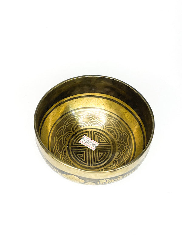 Singing Bowl Etched Tibetan /- 11/12cm diameter - various notes & designs