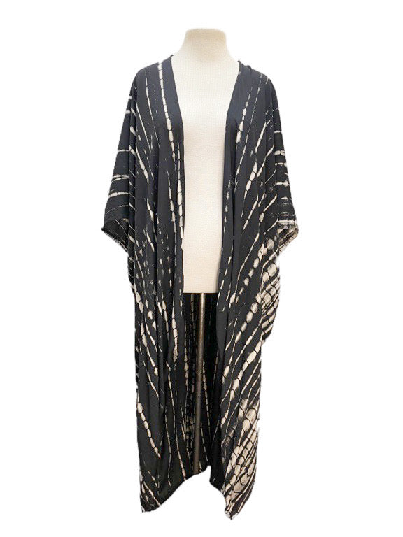 Kimono jacket long with belt - various