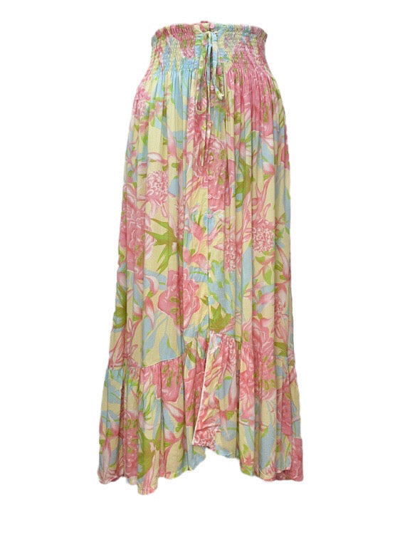 Lorena long skirt with buttons - various