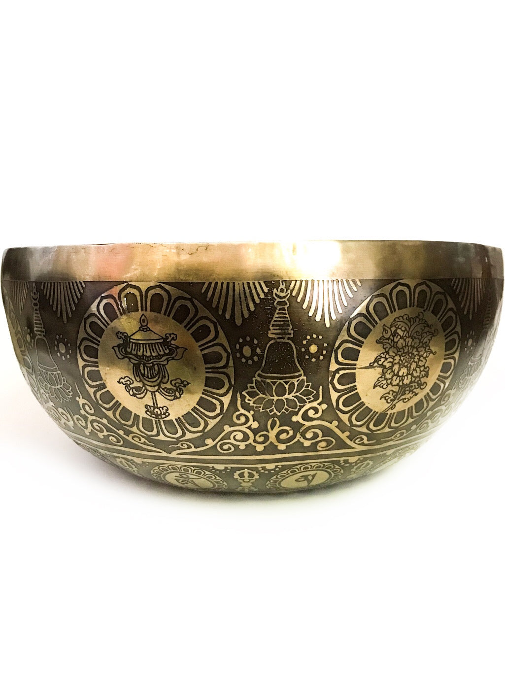 Singing bowl Etched Tibetan hand beaten, 30cm, G note