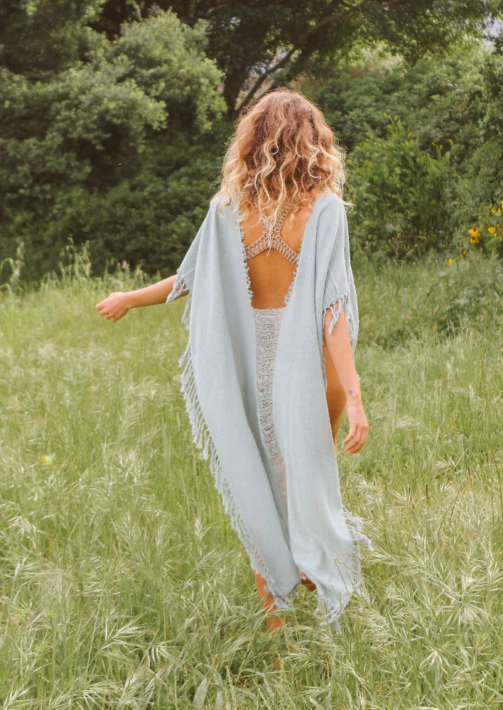 Rami tunic with fringes and shred detail