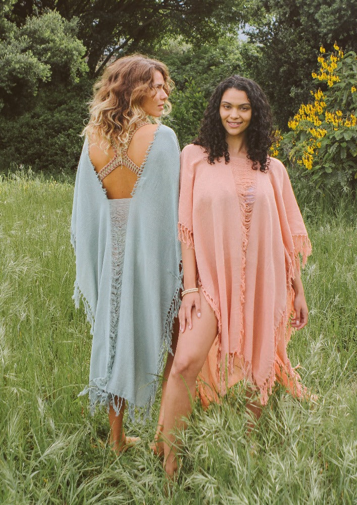 Rami tunic with fringes and shred detail