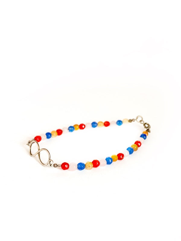 Infinity Multi-colour crystal bracelet - various