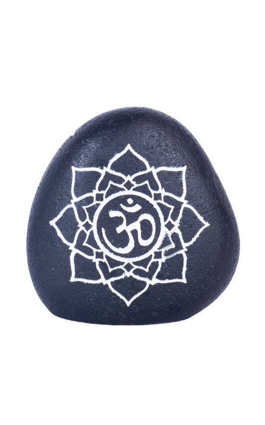Om on Black Riverstone