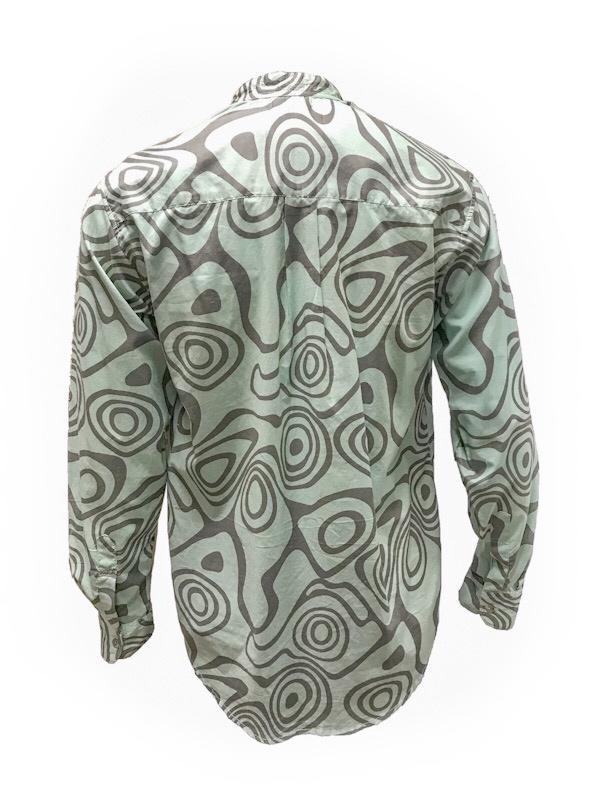 Shirt - Long Sleeve Mandarin Collar Various Prints