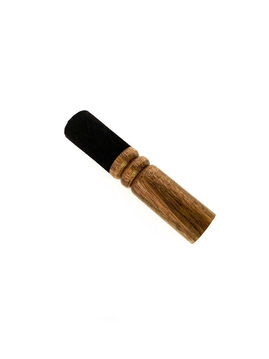 Singing bowl stick with suede cover - small